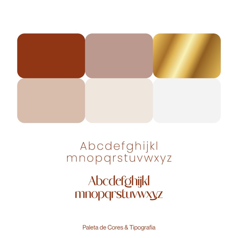 Paleta de cores e tipografia